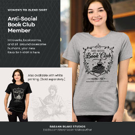 Camiseta Anti-Social Book Club Member Women's (Black Print)