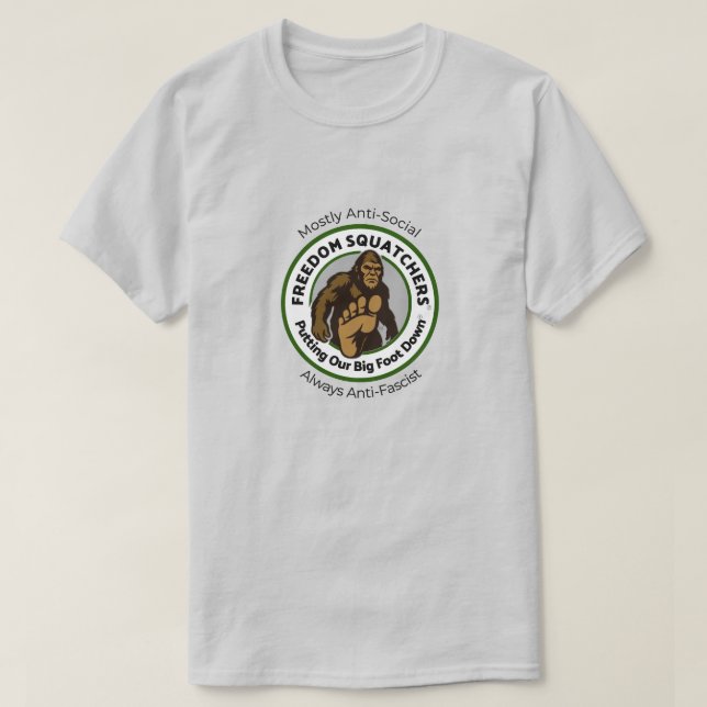 Camiseta "Anti-Social" Freedom Squatchers (Frente do Design)