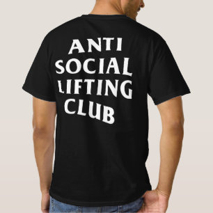 Camiseta Anti Social Lifting Club (Front + Back Impressão)