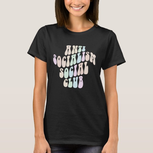 Camiseta ANTI SOCIALISM SOCIAL CLUB Socialist Retro Politic (Frente)