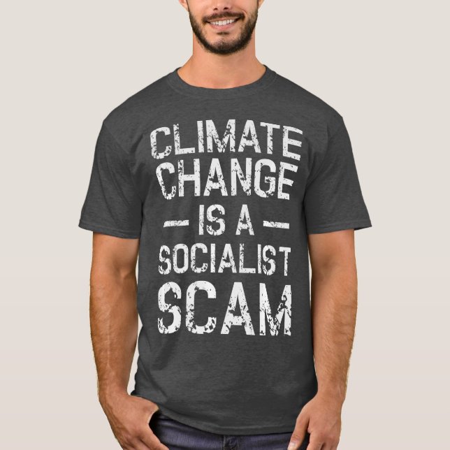 Camiseta Anti-Socialismo contra as alterações climáticas Cl (Frente)