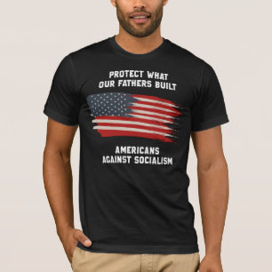 Camiseta Anti-Socialismo EUA 4 de julho Capitalismo Liberda