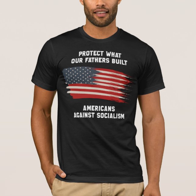 Camiseta Anti-Socialismo EUA 4 de julho Capitalismo Liberda (Frente)