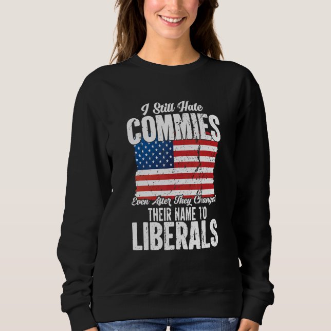 Camiseta Anti Socialist Communist Pro America Patriotic (Frente)