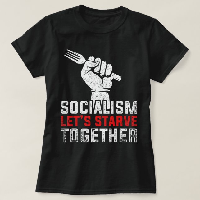 Camiseta Anti-Socialista Libertação Anti-Socialista Anti-So (Frente do Design)