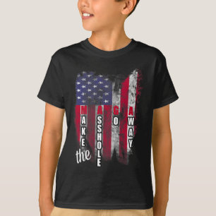 Camiseta Anti Trump Engraçado Mega Faça O Buraco Slogan Sai