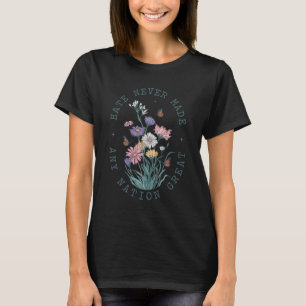 Camiseta Anti Trump Floral Borboletas Democrata Presidente 