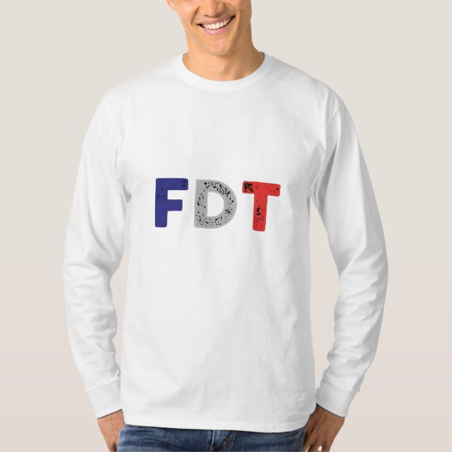 Camiseta Anti Trump Maga FDT Resiste Democracia Retro (Frente)