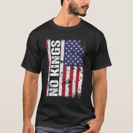Camiseta Anti Trump No Kings USA Flag Protest Quote