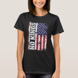 Camiseta Anti Trump No Kings USA Flag Protest Quote