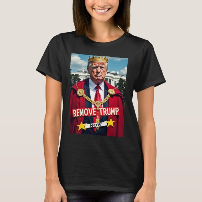 Camiseta Anti-Trump Político Não É Um Rei (Frente)