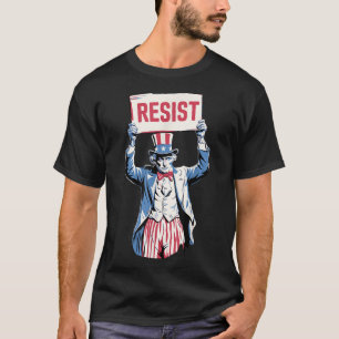 Camiseta Anti-Trump Resistir Não É Meu Presidente 4 De Julh