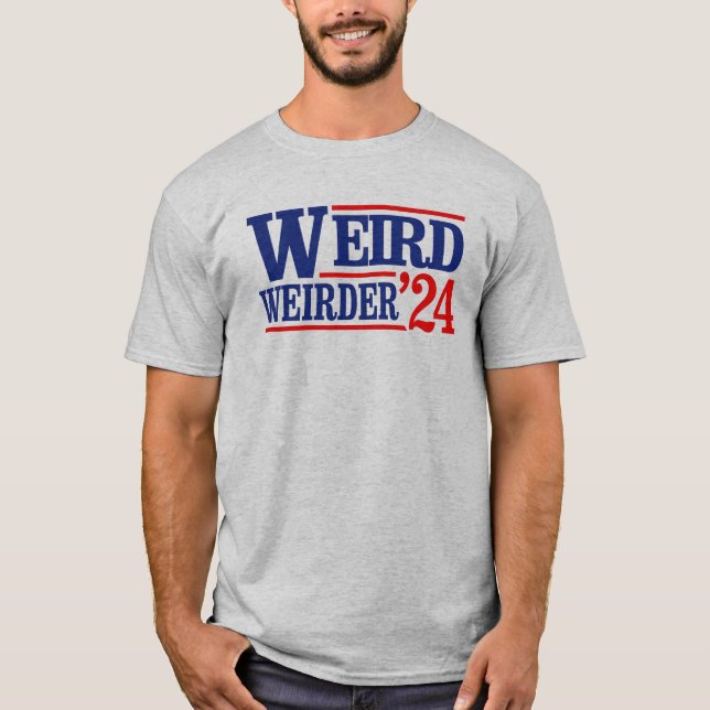Camiseta Anti Trump Vance - Weird and Weirder 2024 (Frente)