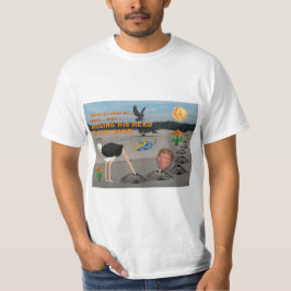 Camiseta Anti trunfo/escavação de sua cabeça na areia,