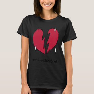 Camiseta Anti Valentine Coração Choroso Partido