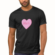 Camiseta anti-Valentine Day com doce coração meh