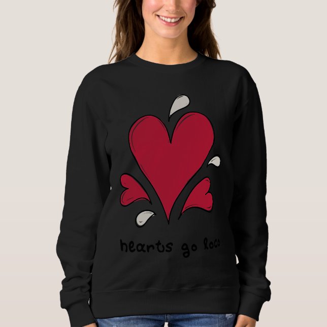 Camiseta Anti Valentine Hearts Go Loco (Frente)