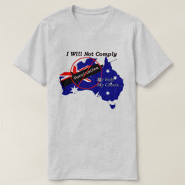 Camiseta Anti Vax Meu Corpo Minha Escolha Bandeira Australi