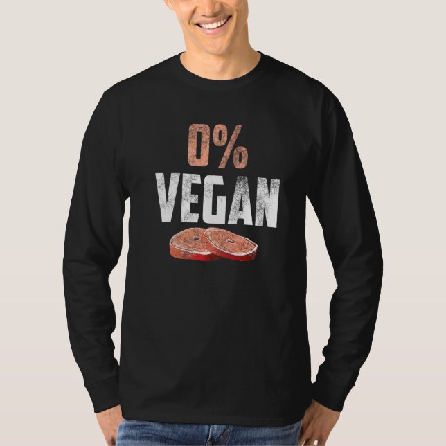 Camiseta Anti Veganer No Vegan No Vegan Grillen 0 Diversão  (Frente)