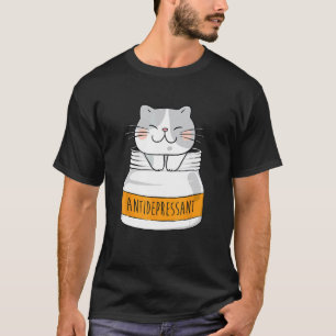 Camiseta Antidepressivo - Amante de Gatos Animais Criador d