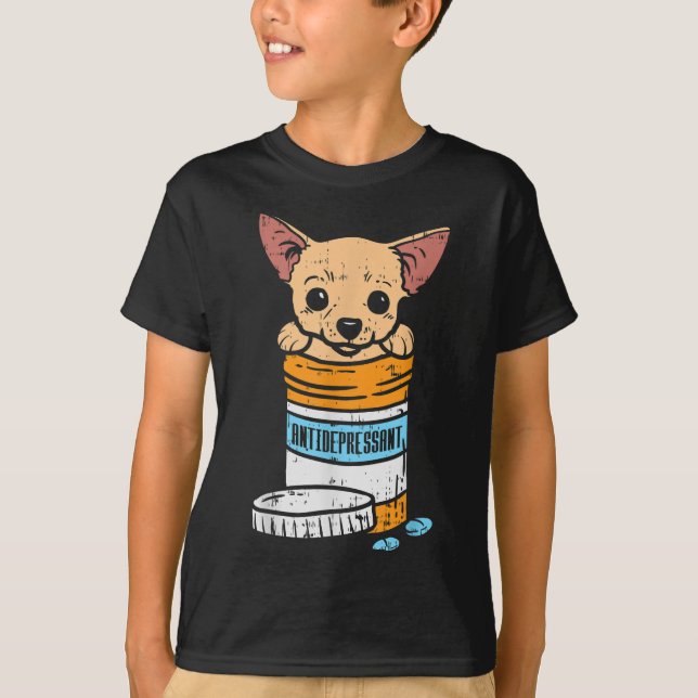 Camiseta Antidepressivo Chihuahua Cute Cão Chiwawa Ow (Frente)