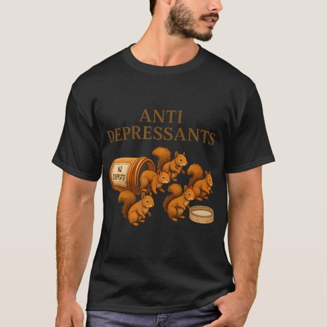 Camiseta Antidepressivos de Esquilo (Frente)
