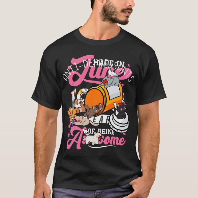 Camiseta Antidepressivos Gato Gato-Gato-Gato-Gato Engraçado (Frente)