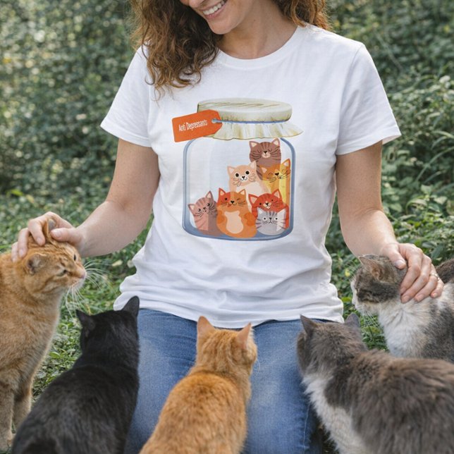 Camiseta Antidepressivos Gatos (Criador carregado)