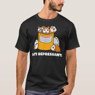Camiseta Antidepressivos Guiné Porco Engraçada Guiné Cuj