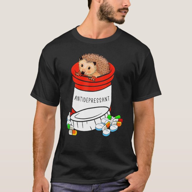 Camiseta Antidepressivos Hedgehog Cute Hedgehog (Frente)