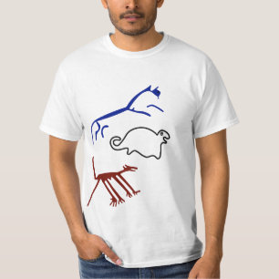 Camiseta Antiga Arte da Terra Tribal - Animais Antigos