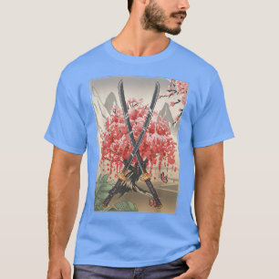 Camiseta Antiga Cultura Japonesa do Blossom Katana Swo