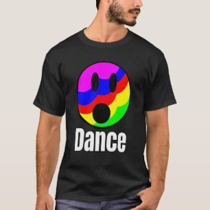 Camiseta Antiga Faculdade Dança Arco-Íris Feliz Uau Estilo