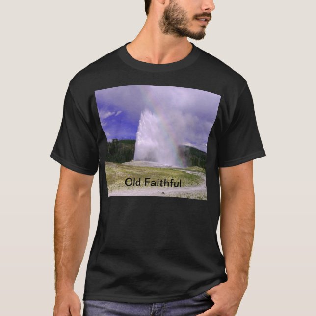 Camiseta Antiga fé no Parque Nacional de Yellowstone (Frente)