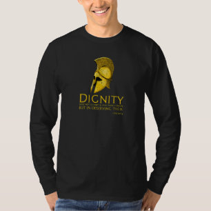 Camiseta Antiga Filosofia Grega Aristóteles Cita Sobre Dign