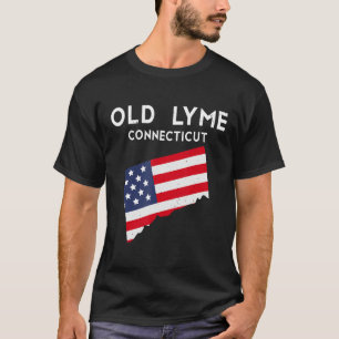 Camiseta Antiga Lyme Connecticut EUA Estado América Viagem