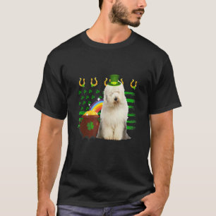 Camiseta Antigo cão pastor inglês retro antigo inglês