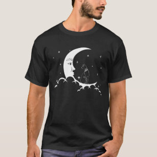 Camiseta Antigo Egito Gótico Moon Crescente
