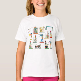 Camiseta Antigo Egito Vintage Padrão Egípcio
