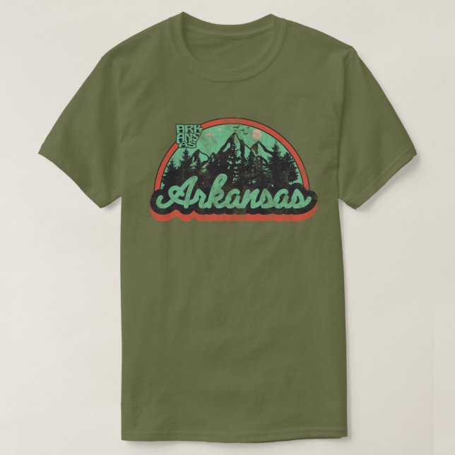 Camiseta Antigo Estado do Arkansas (Frente do Design)