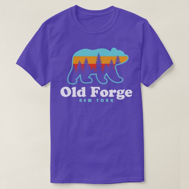 Camiseta Antigo Forge NY Adirondacks Bear (Frente do Design)