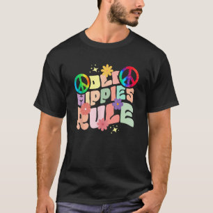 Camiseta Antigo Hippies - Sinal de Paz Hippies Hippy