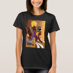 Camiseta Antigo Kemet 2 Royalty Egípcio Pharaoh E Seu Q