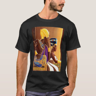 Camiseta Antigo Kemet 2 Royalty Egípcio Pharaoh E Seu Q