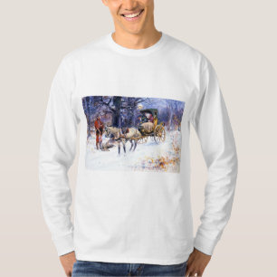 Camiseta Antigo Natal em Nova Inglaterra (por Charles Russe