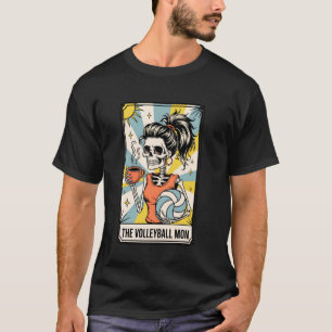 Camiseta Antigo O Tarot Card Da Mãe De Volei Esqueleto Mot