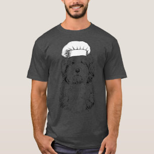 Camiseta Antigo pastor Bobtail Cachorro Cook Chef Funny C