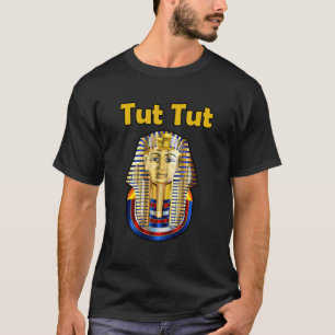 Camiseta Antigo Rei Tut Faraó Dourado Colorido