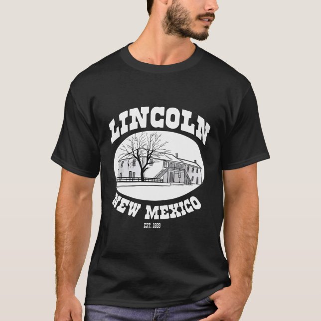 Camiseta Antigo Tribunal de Lincoln County Lincoln Novo Méx (Frente)