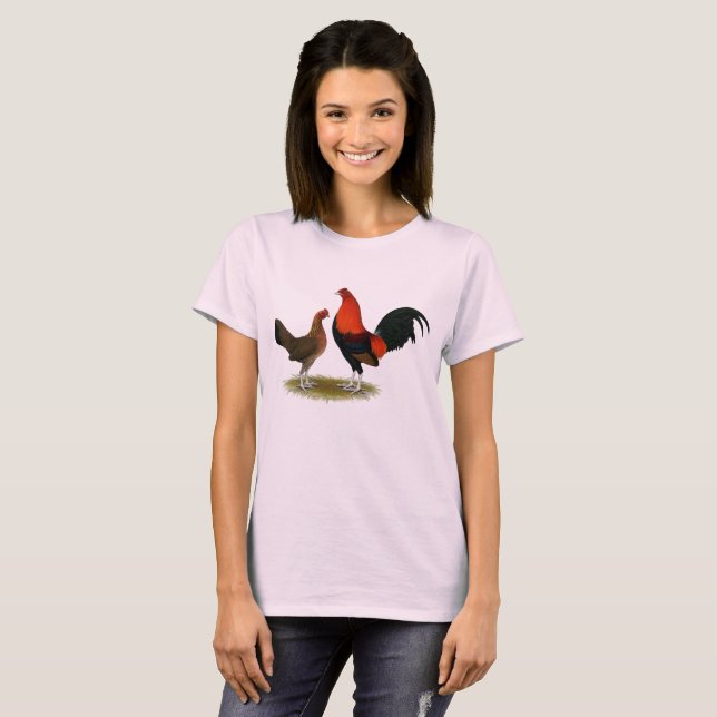 Camiseta Antigos Bantams de Jogo Inglês: BB Red Pair (Frente Completa)